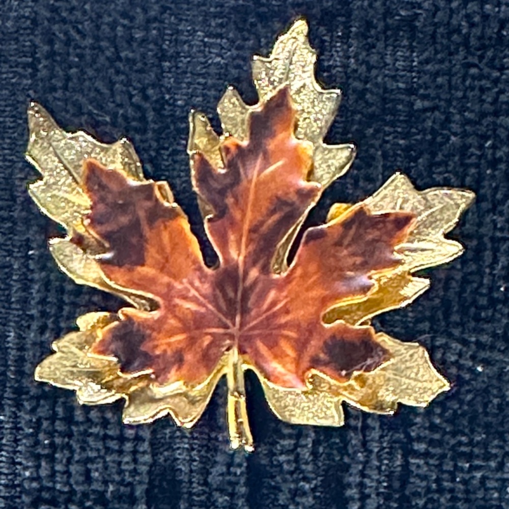 Vintage Autumn Leaf Brooch